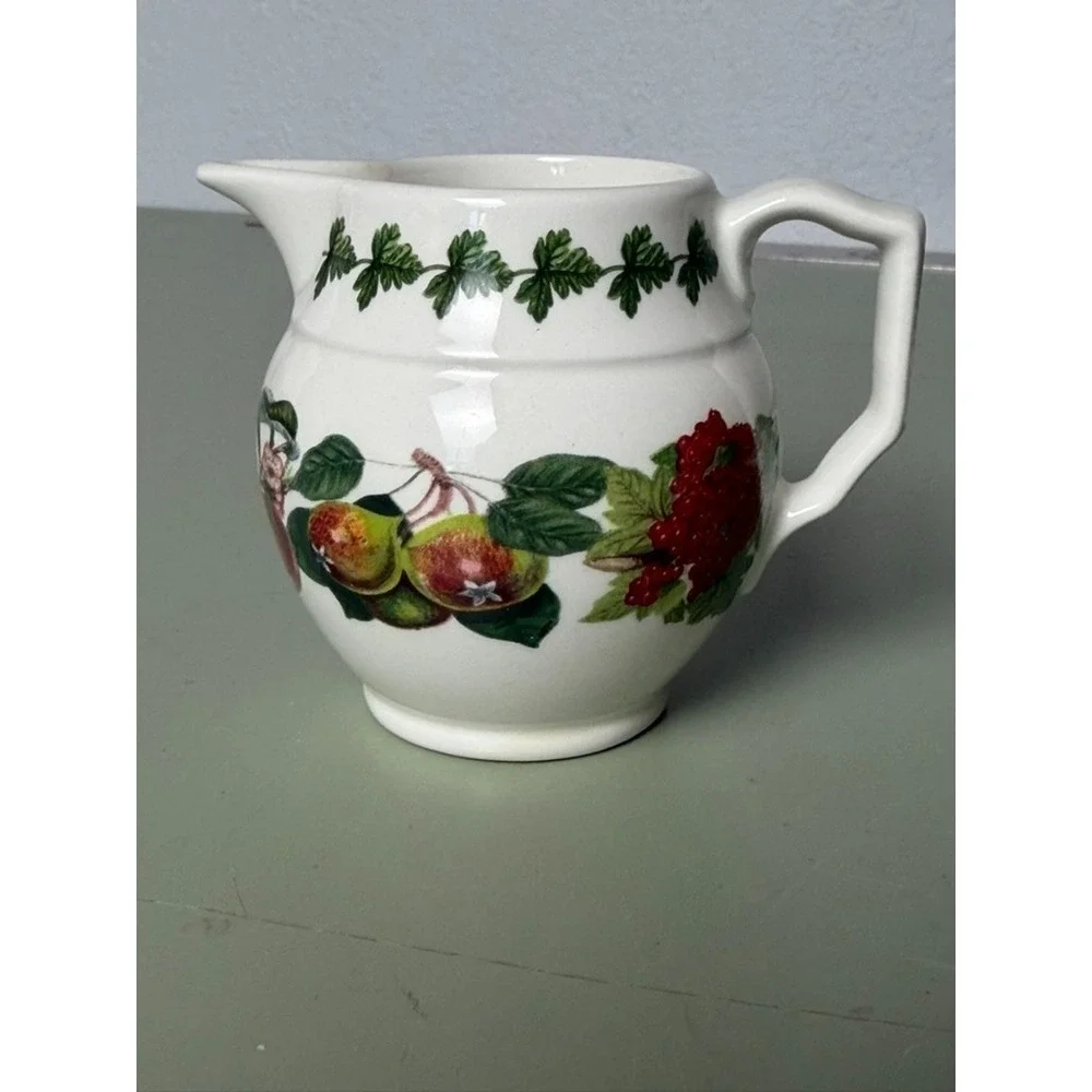 Portmeirion Pomona Mini Planter Saucer Creamer Pitcher 3 Pc Set England VTG
